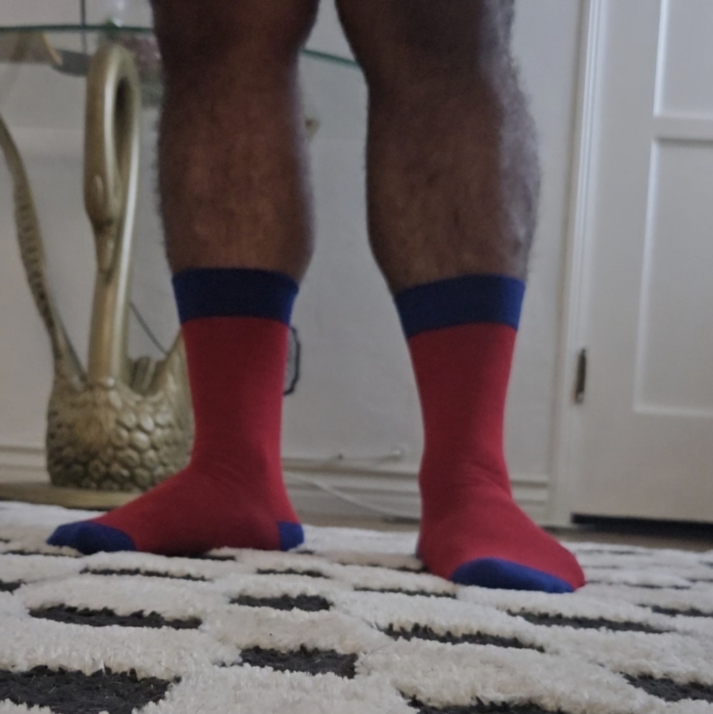 Red and Blue Men's Socks